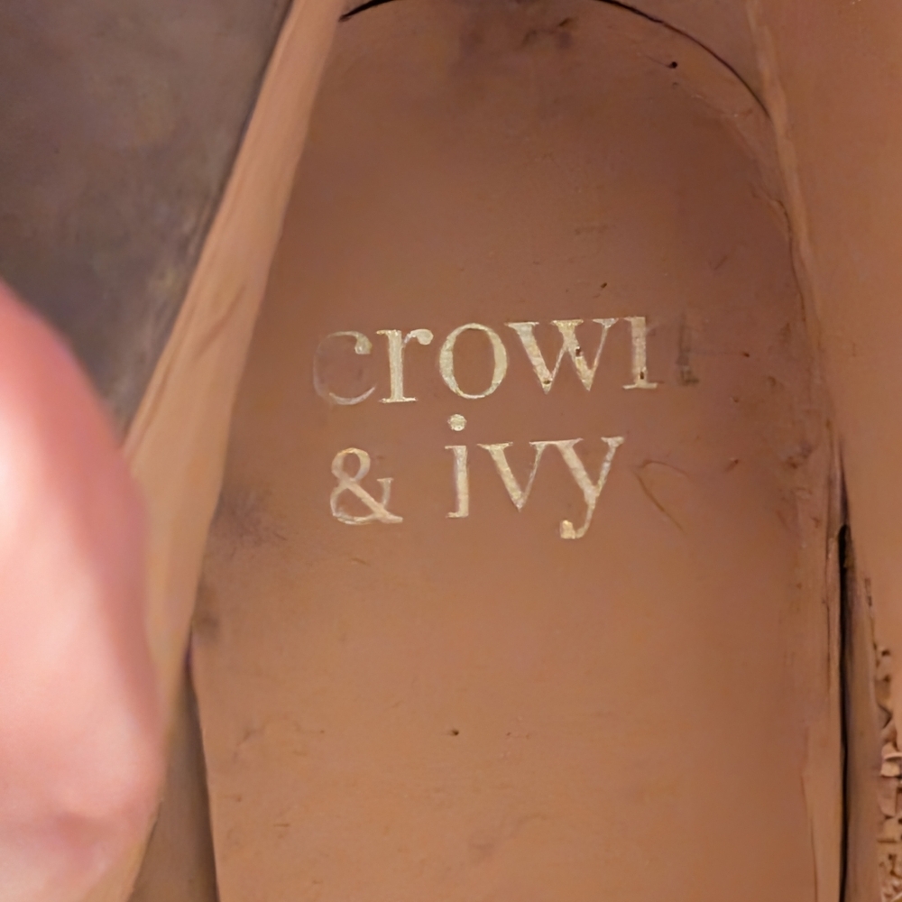 Crown & Ivy Morcella Ruffle Ankle Boots - Light Gray Suede - Picture 11 of 12